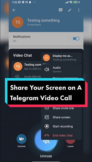 How To Share Your Screen on A Video Call in Telegram #telegram #videocall #zoom #whatsapp #onlinemeeting