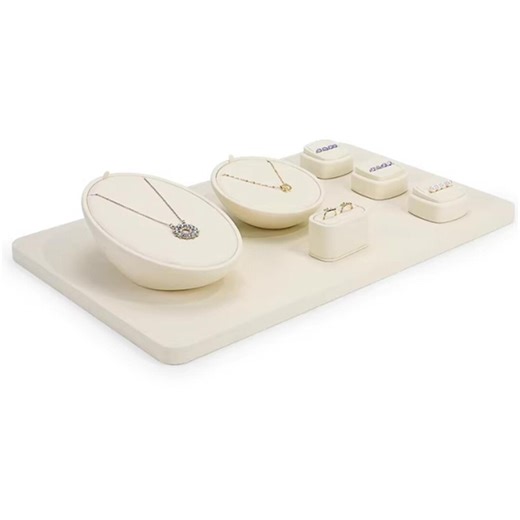 Beige Velvet Jewelry Display Set, Complete Countertop High-end Jewelry Store Showcase Organizer #319 - Etsy