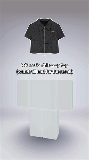 Creating a Charcoal Ripped Crop Top in Roblox