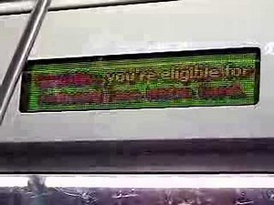 MTA NYCT R143 Ultra Rare Display Sign