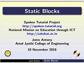 Static Blocks in English