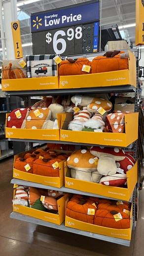 65K views · 369 reactions |  Look for these NEW Fall throw pillows on your next Walmart run! The mushroom ones are my fav!  ($6.98) #walmart #throwpillows #falldecor | Walmart Gems | Facebook