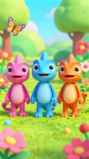 Cute Chameleon Dance for Kids: Colorful Fun
