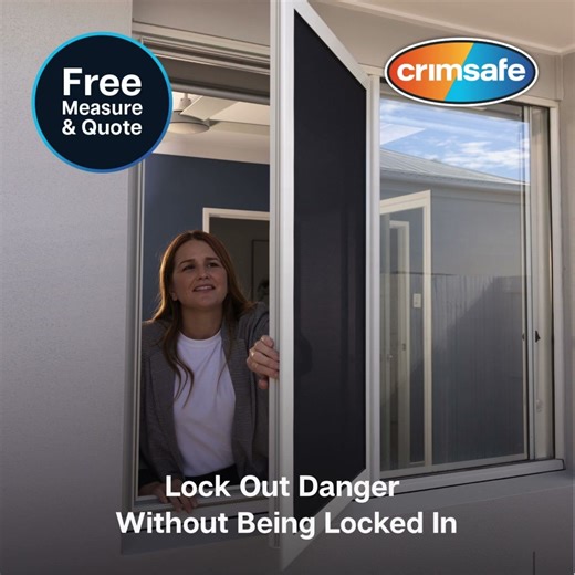 Crimsafe Safe-S-Cape windows are engineered for strength and safety, featuring a simple keyless exit for emergencies. Built with our patented Screw Clamp® technology and Tensile Tuff® 0.9mm 304 structural-grade stainless steel mesh, they deliver exceptional protection you can rely on. Make Safe-S-Cape windows part of your family’s emergency exit plan. Book a free measure and quote with a Crimsafe Authorised Licensee → https://hubs.la/Q040C1br0 #crimsafe #ifitsnotcrimsafeitsnotcrimsafe #australia