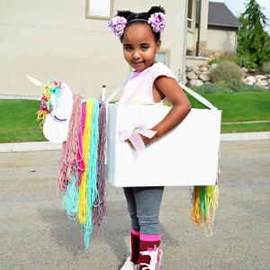146K views · 263 reactions | We love Amazon.com and I am sharing how to turn your Amazon Smile boxes into cute Halloween Costumes! Come check out the Kids Unicorn Costume I made out of a box! It's super easy to make and I have a free unicorn head template to make it even easier. We had such a fun time creating this Boxtume! https://tatertotsandjello.com/2017/10/make-a-kids-unicorn-costume-out-of-amazon-smile-boxes-with-free-unicorn-head-template.html | tatertots & jello | Facebook