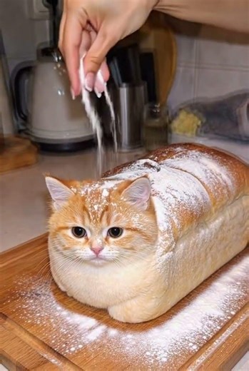 🍞 I Baked My Cat Into Bread… (He Didn’t Mind 😂🐱)