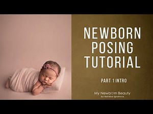 Newborn posing tutorial. Session flow 5 different poses. Strobe light