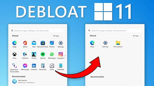 How to debloat your Windows 11 installation in two clicks