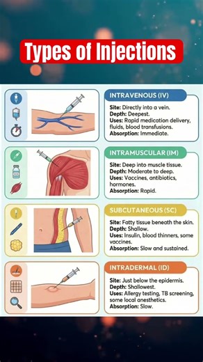 Types of Injections | IM, IV, SC, ID Explained #TypesOfInjections