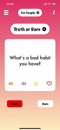 #truthordare #truthordareideas #truthordare2021 #couple Download #partygames app at https://itunes.apple.com/app/id1525843245