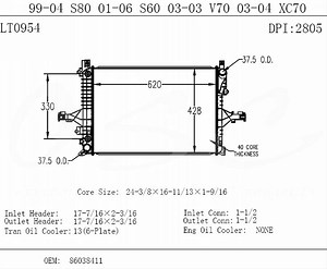 OSC Automotive Products 2805 OSC Automotive Radiators | Summit Racing