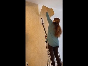 Who knew removing wallpaper could be so satisfying? 😌 IG:just.anordinarymom used her 915e On Demand Steam Cleaner to quickly remove this old, outdated wallpaper. Watch and see how it falls away like butter! 🧈 | Wagner Painting