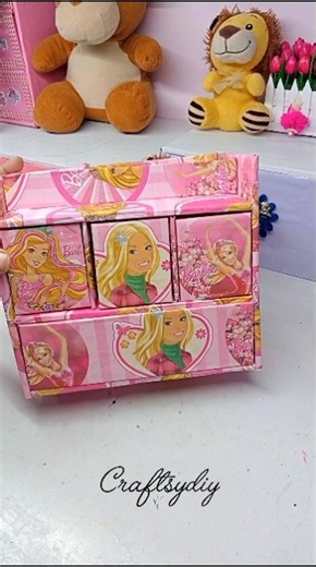 Diy 4 Self desk Organizer by cardboard #diy #handmade #youtubeshorts