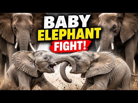 Baby Elephant Fight – Cute but Intense Jungle Showdown