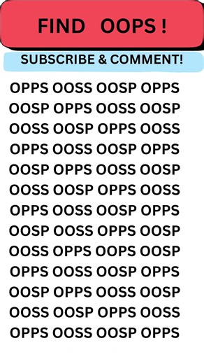 Find OOPS | Pattern Search Puzzle #shorts #quiz #challenge