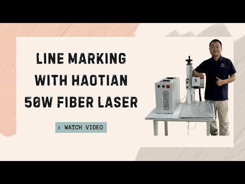Precise Line Marking with Haotian 50W Fiber Laser High-Speed Metal Engraving Test