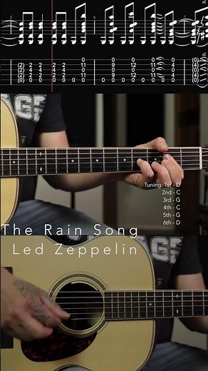 The Rain Song" by Led Zeppelin - Guitar Tab Tutorial | DCGCGD Tunin