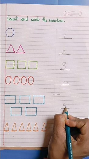 Count And Write The Number/ LKG Worksheet/ UKG Worksheet/ Maths Worksheet #lkg #ukg #shortsfeed