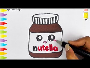 How to Draw Cute Nutella Bottle | Easy Drawing for Kids & Beginners