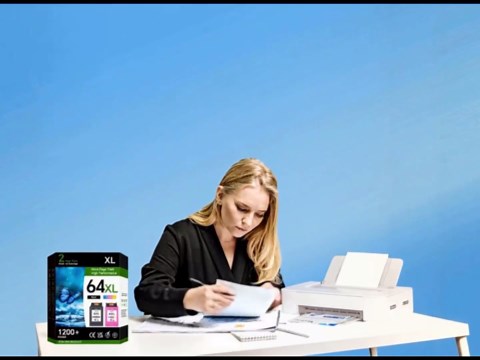 64XL Ink Cartridge Combo Pack Replacement for HP Ink 64 Black and Color Compatible With Envy Photo 7855 7858 7155 7800 Inspire 7900e Series 7200e 7255e 7900e 7950e 7955e 7958e Tango Series Printers