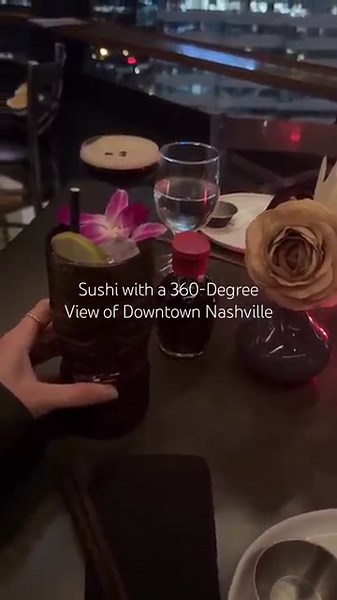Rooftop Sushi with a 360-Degree View of Downtown Nashville