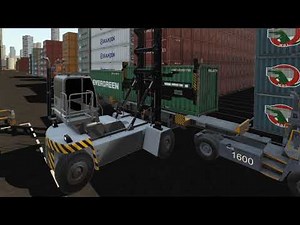 Empty Container Handler Simulator | ECH Simulator | CM Labs Simulations