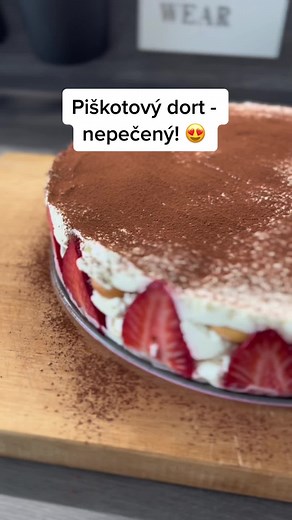 Piškotový dort - nepečený! 😍