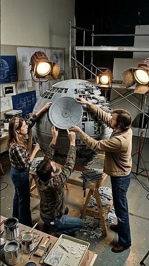 Building the Death Star Model 😱🔥 | Star Wars BTS #StarWars #DeathStar #shorts