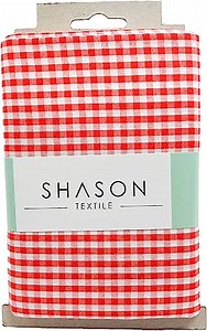 Shason 100% Cotton Gingham Checkered Fabric 45" Wide Red Color for Quilting Projects and Sewing, Sold by The Yard (Red 1/8", 8 Yards)