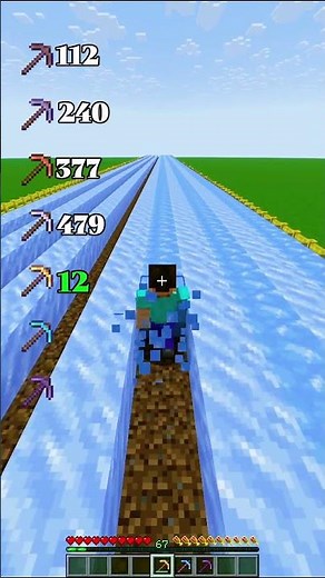 How Many Ice Blocks Before Unbreaking I Breaks #minecraft #shorts