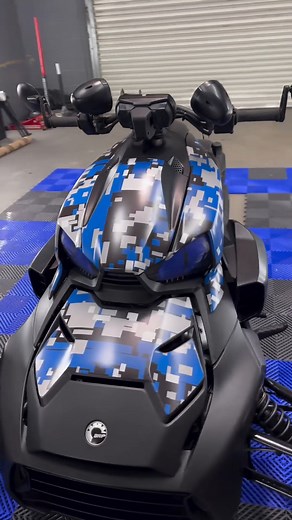 Digital Blue Tiger Camo takes this Can-Am Ryker to the next level with a sharp, standout look.  : @Clovis_Wraps #CamoWraps #DefineYourStealthWithStyle #PaintIsDead #WrapLife #VinylWrap #VinylWraps #VinylWrapping #CamoVinylWrap #CamoWrap #Camouflage #Custom #CanAmRyker | CamoWraps | Facebook