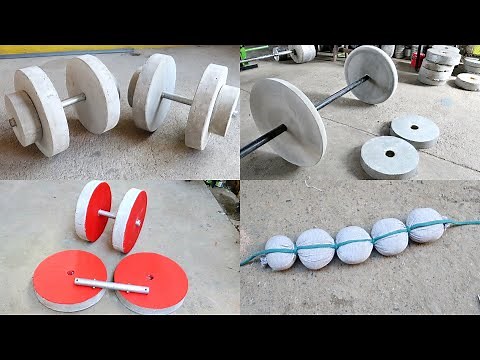 How To Make Homemade Concrete Dumbbells - Diy Cement Weights