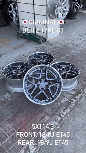 Blitz 03 Original wheels Made in Japan  Specs: Size: 18” Pcd: 5X114.3 ET: 45 Width: 8J/9J Call or Whatsapp: +971506690707 #blitz03 #blitz | Wheels & Parts UAE | Facebook
