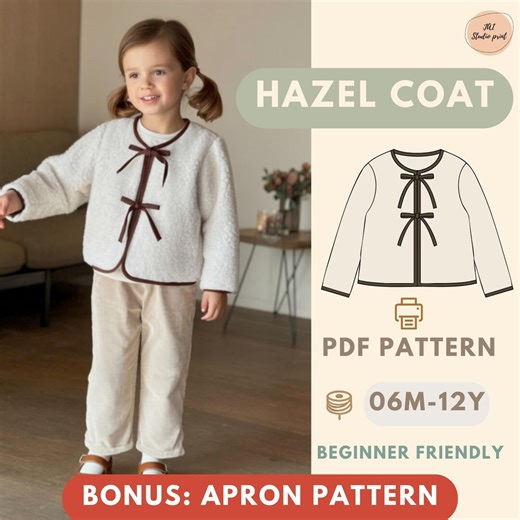 Jacket Sewing Pattern for Kids, Jacket Pattern, Kids Pattern, PDF Pattern, Beginner Pattern, Sewing Pattern Toddlers, Jacket Kids Pattern - Etsy