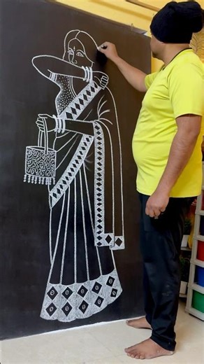 Learn to draw beautiful lady 😍 #art #drawing #shortvideo