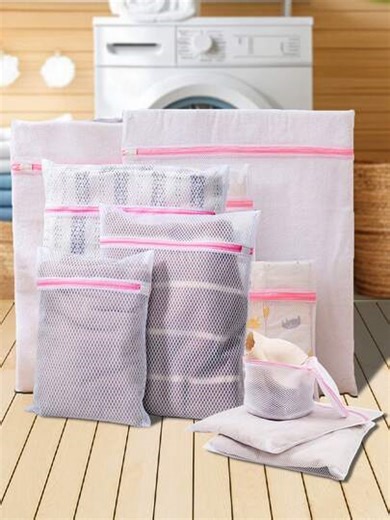 1/3pcs Laundry Washing Bag, Lingerie Protection Mesh Bag, Clothes Organizer Bag For Delicate Garments, Suitable For Washing Machine Use And Travel Packing, Wrap Your Bras And Lingeriely, Prevent Snagging And Stretching, Mesh Laundry Organizer For Home And On-The-Go With Breathable Mesh Design, This Practical Portable Organizer Supports Home Laundry And Travel Packing, Fits Regular And Delicate Garments, Helps Prevent Fabric Damage, Keeps Bras, Underwear, And Lingerie Neat And Protected During Wa