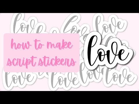 how to make text/script stickers | cricut tutorial