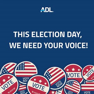 This #ElectionDay, every eligible voter must be able to vote. And everyone can do their part to make sure that all voices are heard. If you observe or experience a problem, text “hatehelp” to 51555 or visit: https://www.adl.org/reportincident | ADL