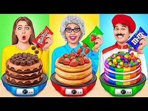 Me vs Grandma Cooking Challenge | Cake Decorating Challenge by Mega DO