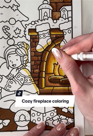 Cozy Fireplace Coloring Tutorial for Relaxation