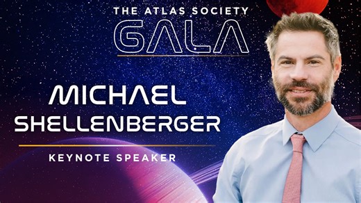 Atlas Society Gala 2025 in Chicago, IL October 9, 2025 Michael Shellenberger is the founder of Public, the C.B.R. Chair of Politics, Censorship, and Free Speech at the University of Austin, and a best-selling author of Apocalypse Never and San Fransicko. He has broken many major stories, including the Twitter Files, for which he won the 2023 Dao Journalism Prize, the Censorship Industrial Complex, and climate pseudoscience, among others. His investigative work has challenged mainstream narrative