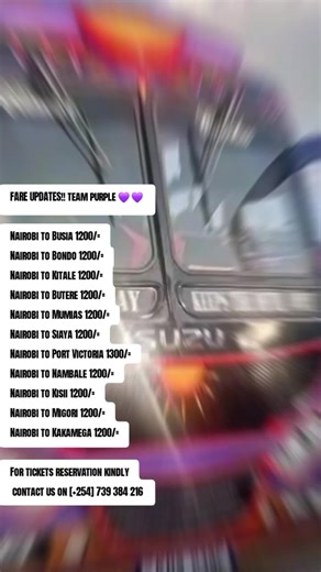 Fare Updates for Team Purple: Nairobi Routes
