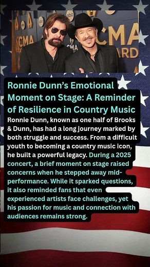 Ronnie Dunn’s Emotional Moment on Stage: A Reminder of Resilience in Country Music