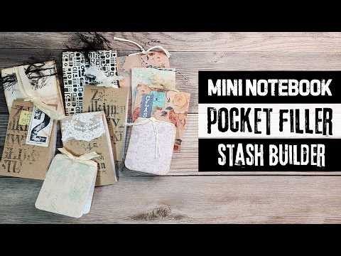 MINI Notebooks - Stash Builder Pocket Filler #junkjournalideas #junkjournal #massmaking