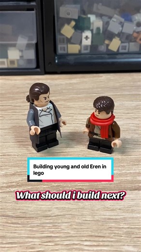 Building young and old Eren in lego #legomoc #fyp #minimoc #afol #legominifigure