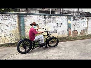 Tracer Raider Pro DS7 - Ultimate 26” Stretch Chopper Cruiser Bike | Shimano 7-Speed & Retro Style