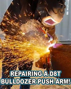 Gouging & Welding: D8T Dozer Push Arm Repair