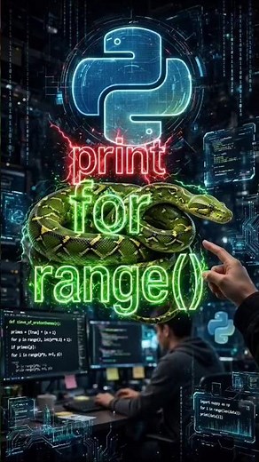 Print Numbers Using For Loop in Python 🐍 | Python For Loop | Learn Python #python #coding