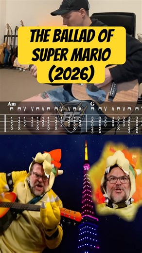 The Ballad of Super Mario - Jack Black (Guitar Cover with TABS)