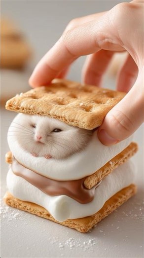 🥪ASMR Delight: Stretching Sweetness with Marshmallow Chinchillas #cute #ai #pets #chinchilla #asmr